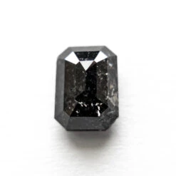 1.99 Carat Black Speckled Rose Cut Emerald Diamond
