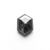 1.60 Carat Black Speckled Double Cut Hexagon Diamond