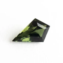 1.33 Carat Green Step Cut Kite Sapphire