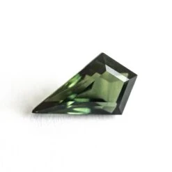 3.17 Carat Green Step Cut Kite Sapphire