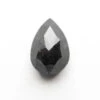 1.26 Carat Black Speckled Double Cut Pear Diamond