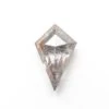 1.24 Carat Icy White Black And Orange Speckled Rose Cut Kite Diamond