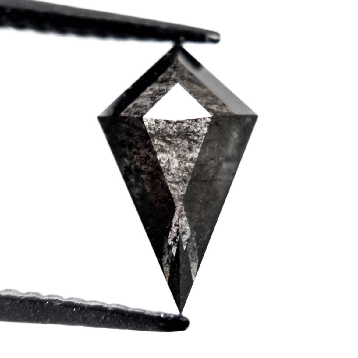 1.08 Carat Smokey Black Double Cut Kite Diamond - Image 2