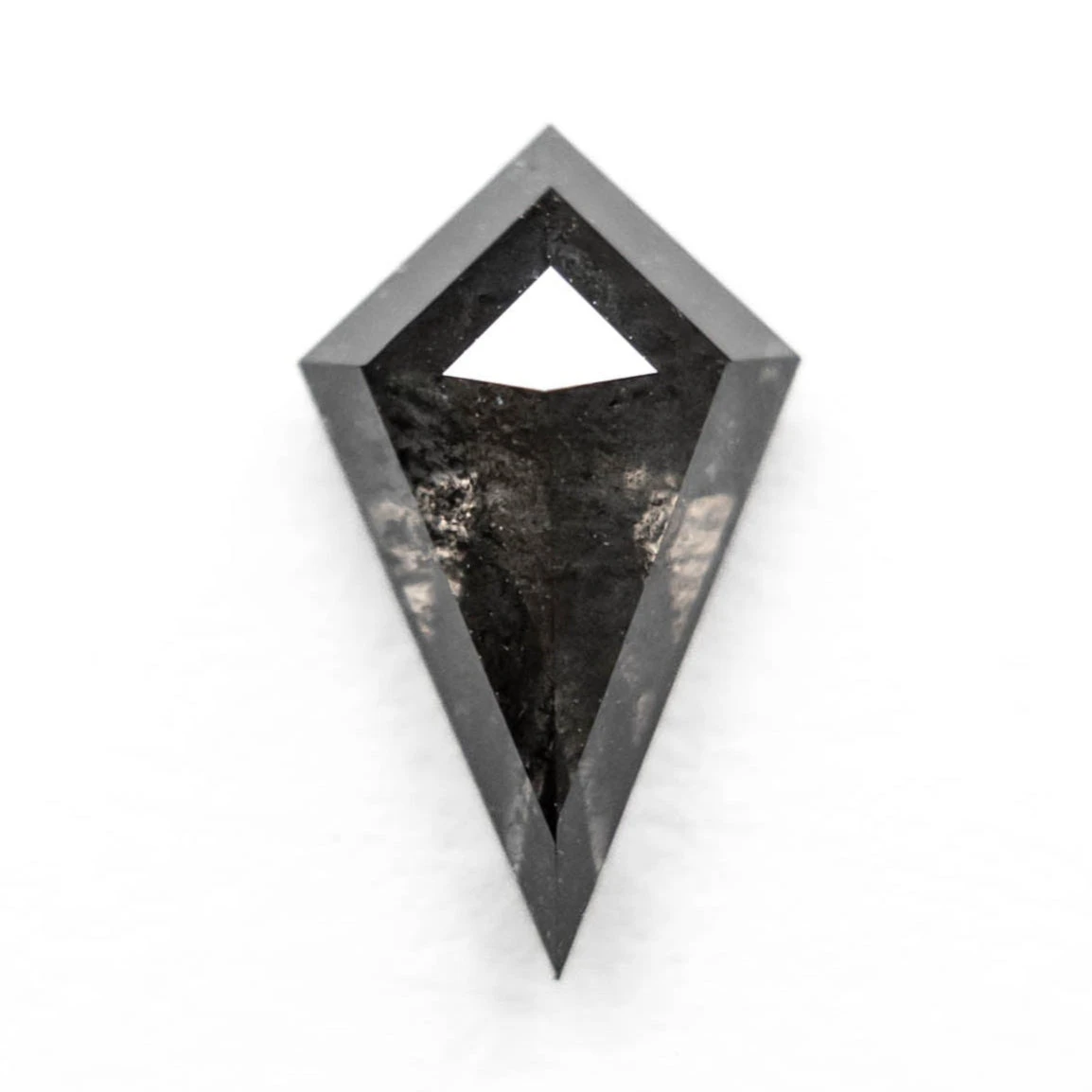 1.08 Carat Smokey Black Double Cut Kite Diamond