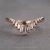 V-Shaped Carly Wedding Band, 14K Rose Gold