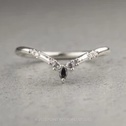 Ombre Diamond Wedding Ring, Flora Setting, Platinum