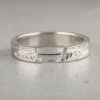 Engraved Wide Harper Cuff Wedding Band, Platinum