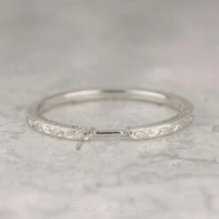 Vintage Harper Cuff Wedding Band, Platinum