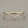 Large Etta Sloping Diamond Contour Band, 14K Yellow Gold