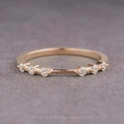 3 Diamond Nova Cuff, 14K Peach Gold