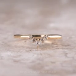 Small Etta Diamond Contour Band, 14k Yellow Gold