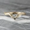 Diamond Wedding Band, Quinn Setting, 14k Yellow Gold