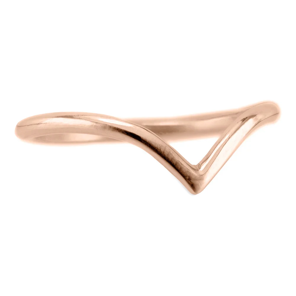 Vivian Wedding Band, 14k Peach Gold - Image 3