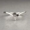 Triangle Diamond Wedding Band, Vivian Setting, Platinum