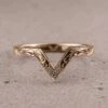Vintage Victoria Diamond Wedding Band, 14k Rose Gold