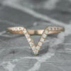 17 Diamond Large Victoria Band, 14K Rose Gold