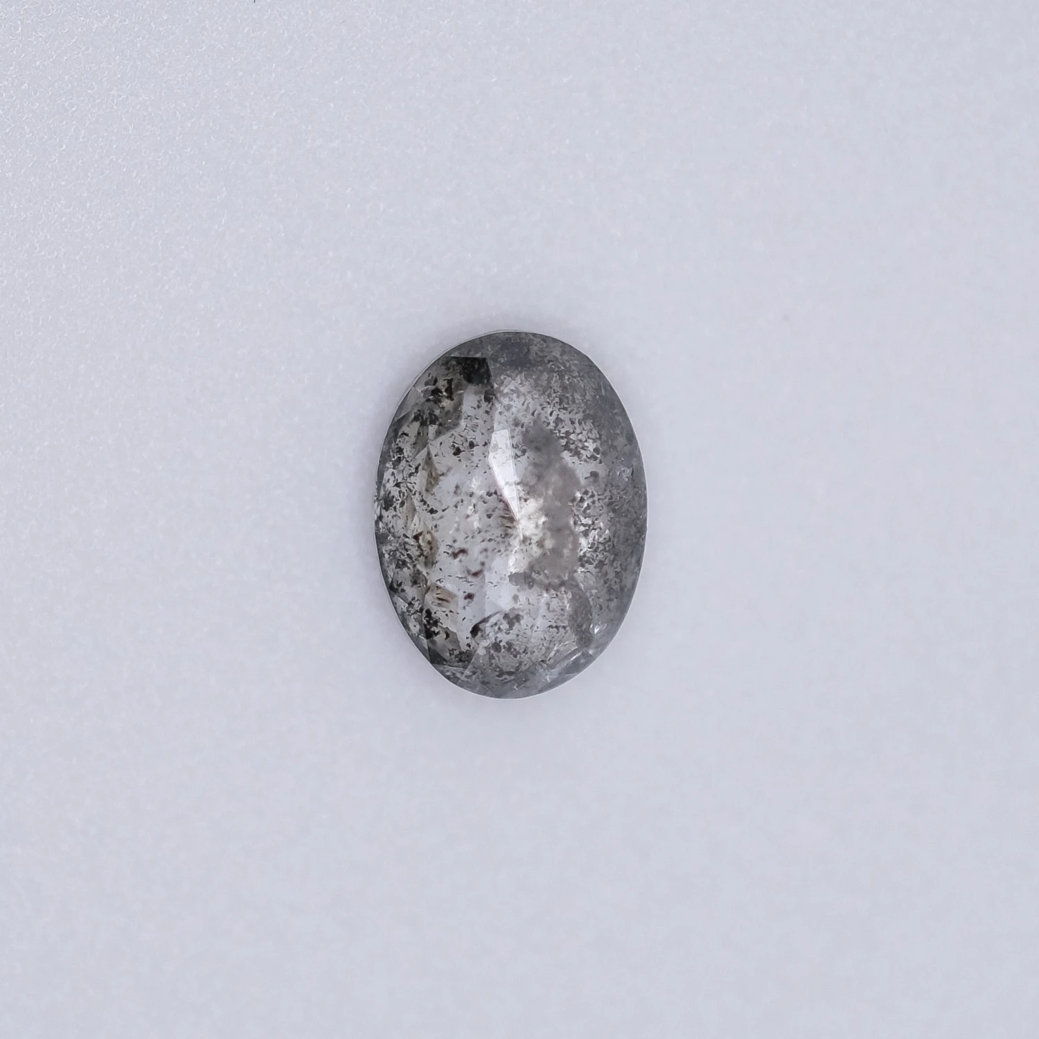 .75 Carat Salt And Pepper Rose Cut Oval Diamond